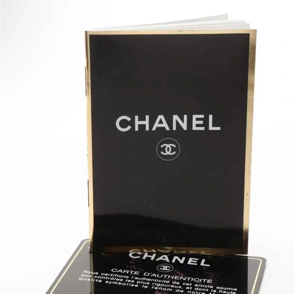 Chanel classic flap square vintage bag with cards and dust bag
